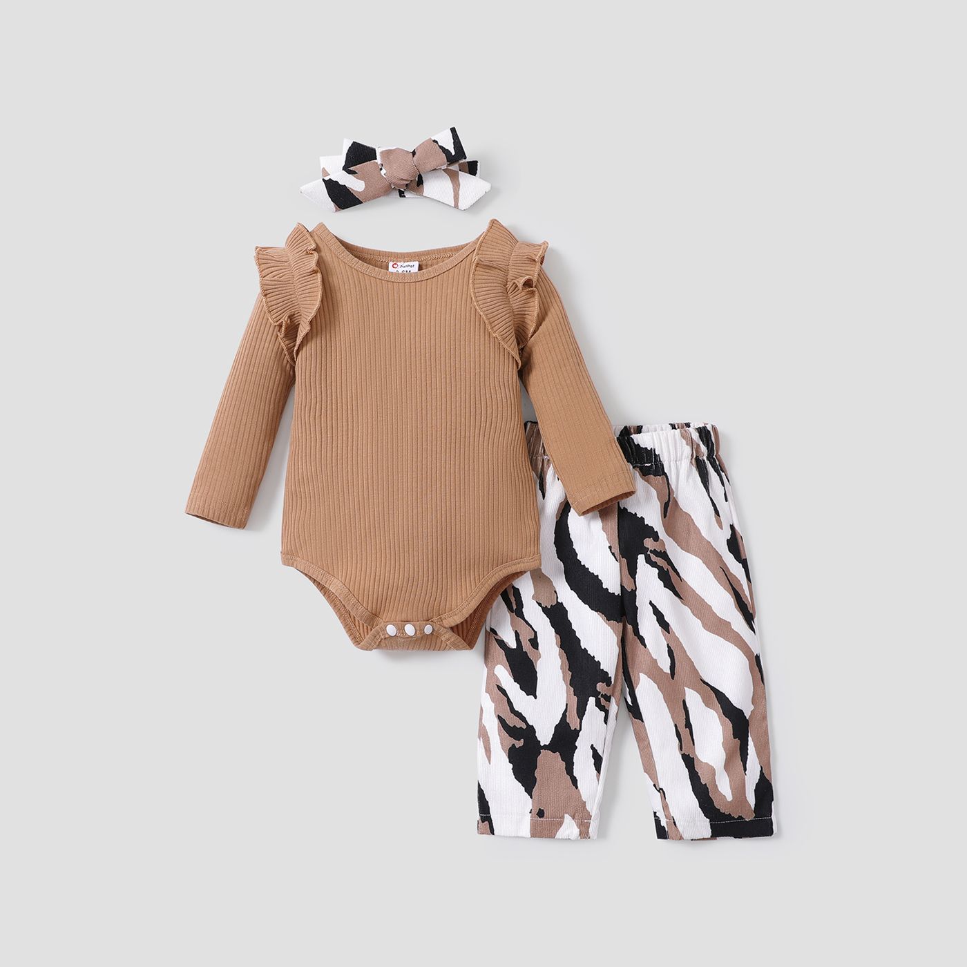 

3PCS Baby Girl Sweet Ruffle Edge Set