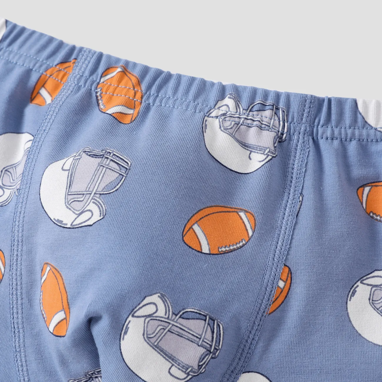 3PCS Boy's  Cute Animal Print Casual Ball Underwear Set Sky blue big image 1