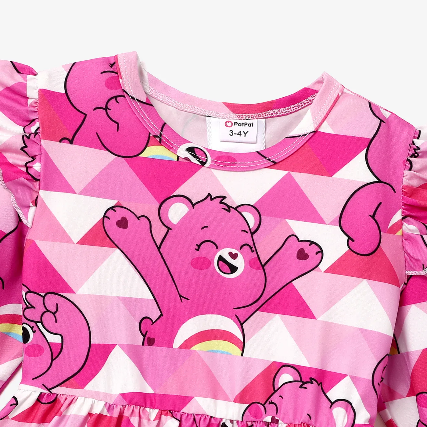 Care Bears Toddler Girl Digital Print Flutter-sleeve Dress  Pink image 4