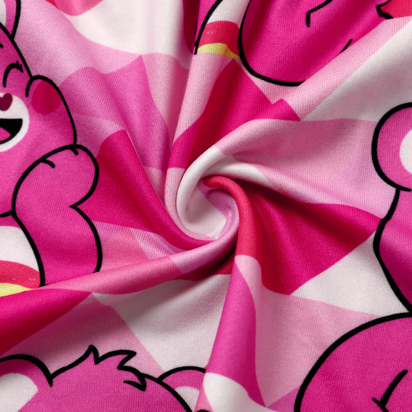 Care Bears Toddler Girl Digital Print Flutter-sleeve Dress  Pink image 6