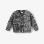 Baby Knit Cardigans Button Sweater Coat Black/White