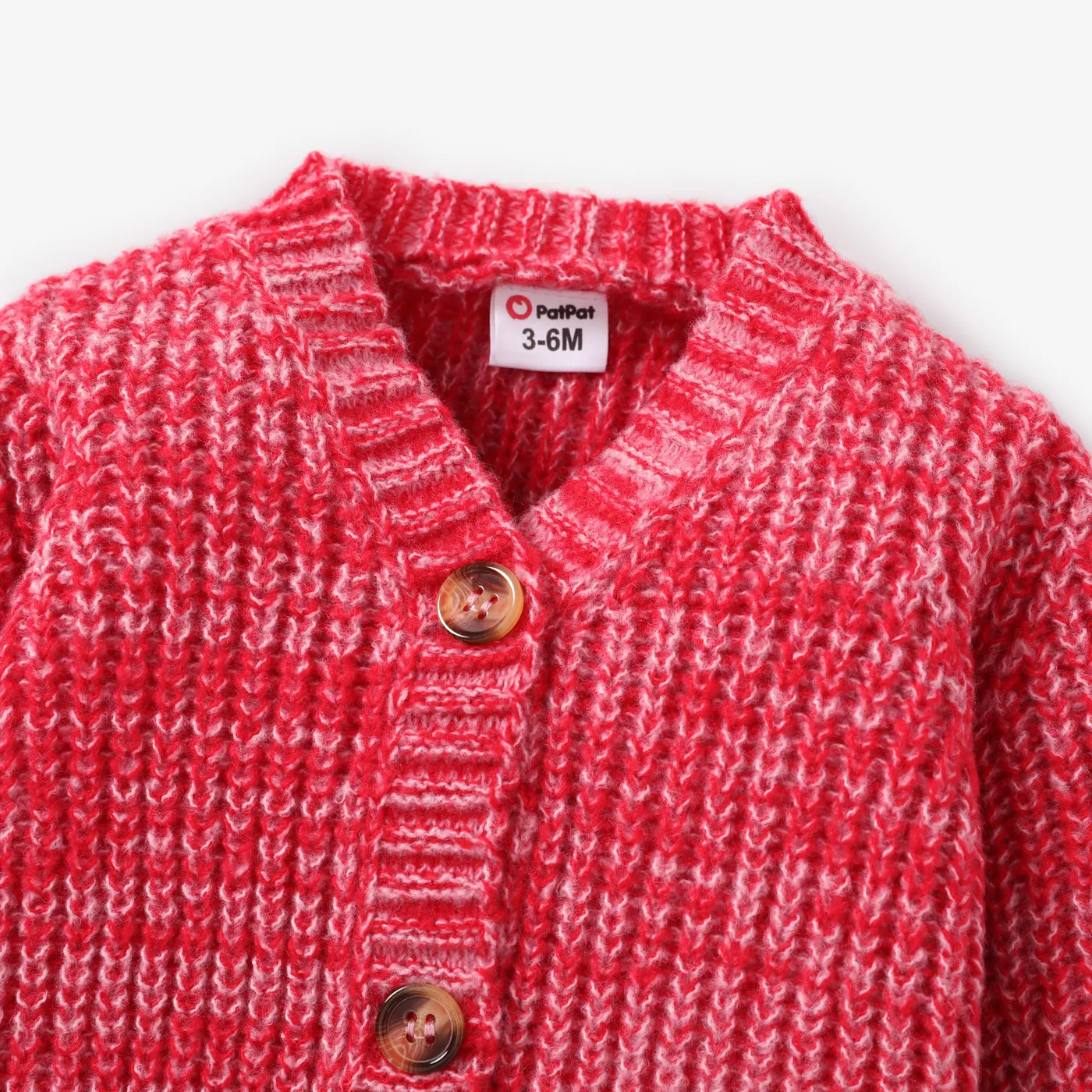 Baby Knit Cardigans Button Sweater Coat Red/White image 3