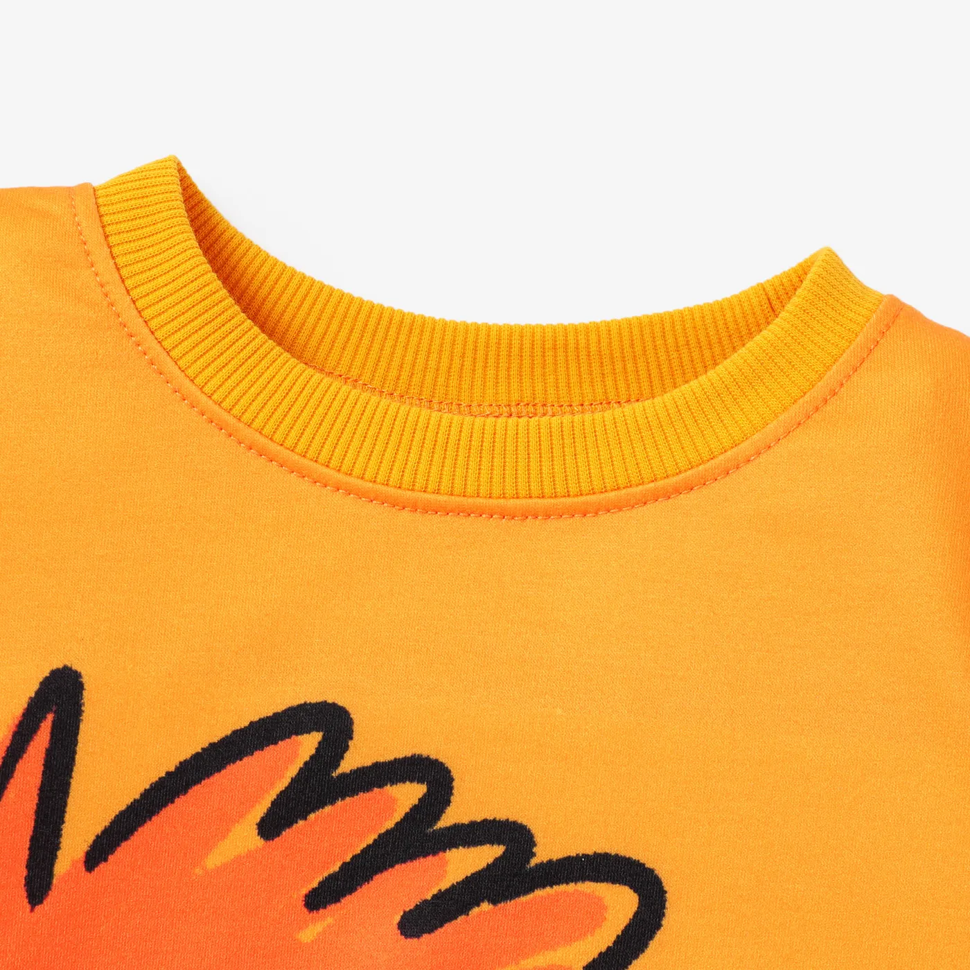 Toddler Boy Animal Lion Pattern Pullover Sweatshirt  Yellow image 2