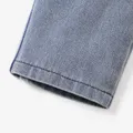 2pcs Baby Boy Patch Pocket Long-sleeve Plaid Shirt and Denim  Jeans Set   image 4
