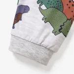 2pcs Baby Boy Allover Dinosaur Print Long-sleeve Sweatshirt and Pants Set  image 4