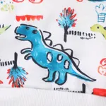 2pcs Baby Boy Allover Dinosaur Print Sweatshirt and Solid Pants Set   image 4