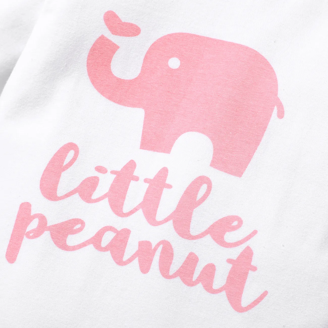 3 Stück Baby Unisex Elefant Kindlich Langärmelig Baby-Sets rosa big image 1