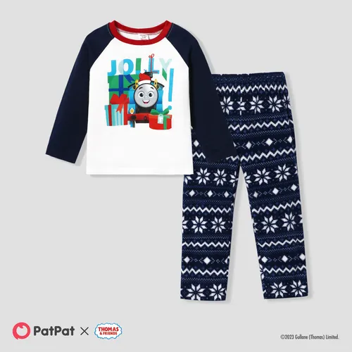 Thomas & Friends Toddler Boy Graphic Print Raglan Sleeve Pajamas Sets(Flame Resistant)