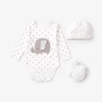 3pcs Baby Girl/Boy Super Soft Animal Elephant Pattern Gift Set  image 3