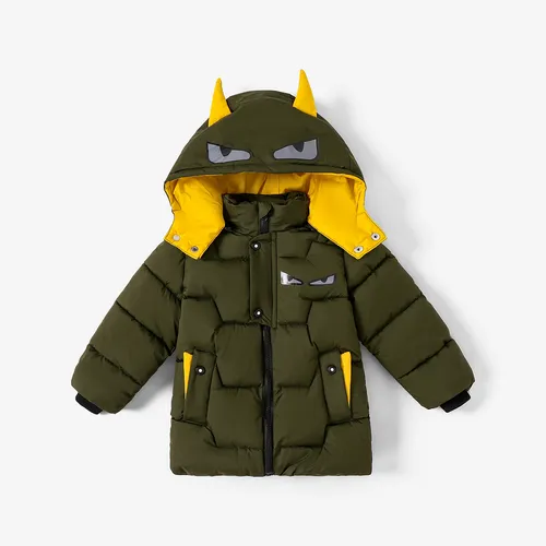 Toddler Boy Hyper-Tactile 3D Animal Pattern Thick Cotton Coat