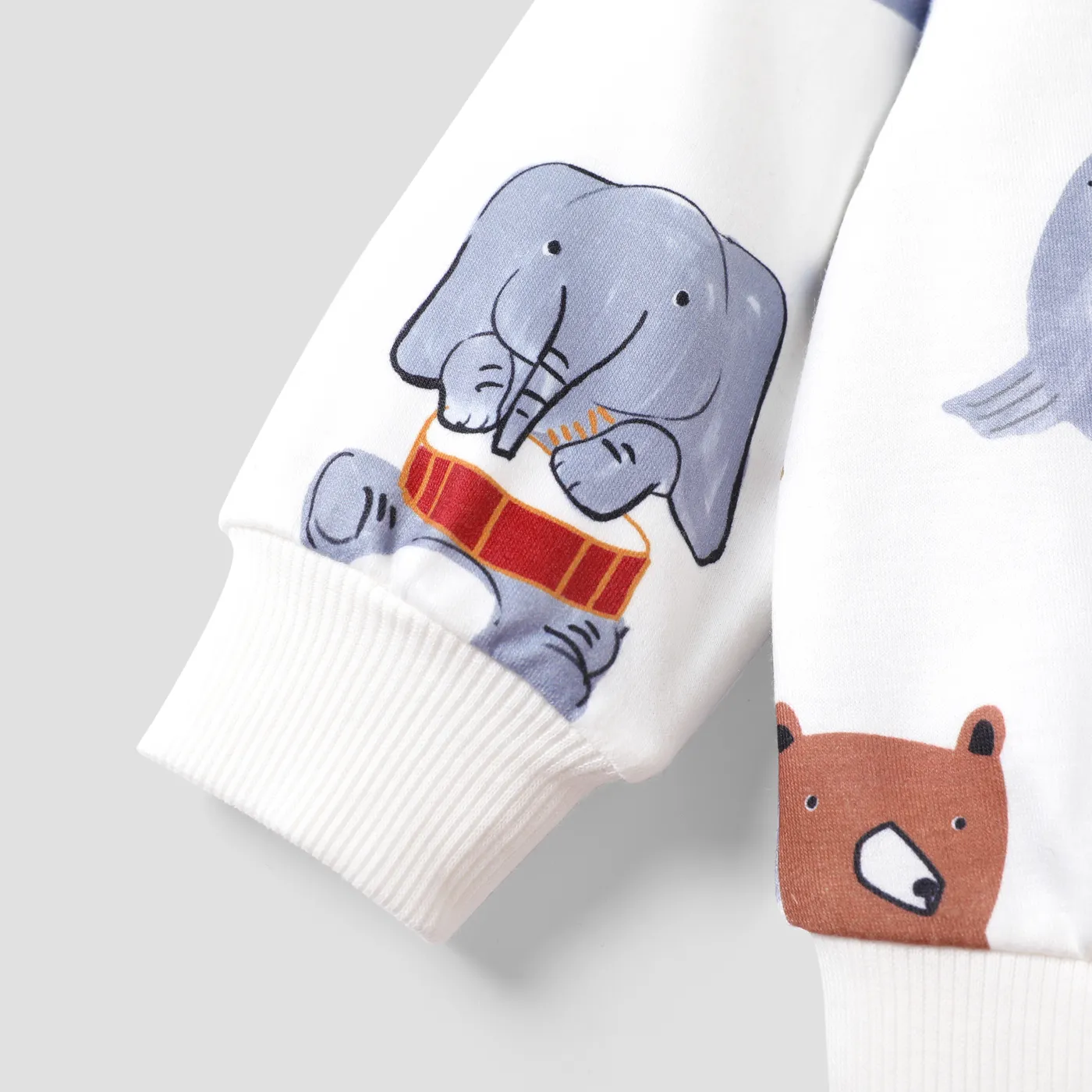 2pcs Baby Boy Childlike Animal Pattern Set with Hanging Strap  image 6