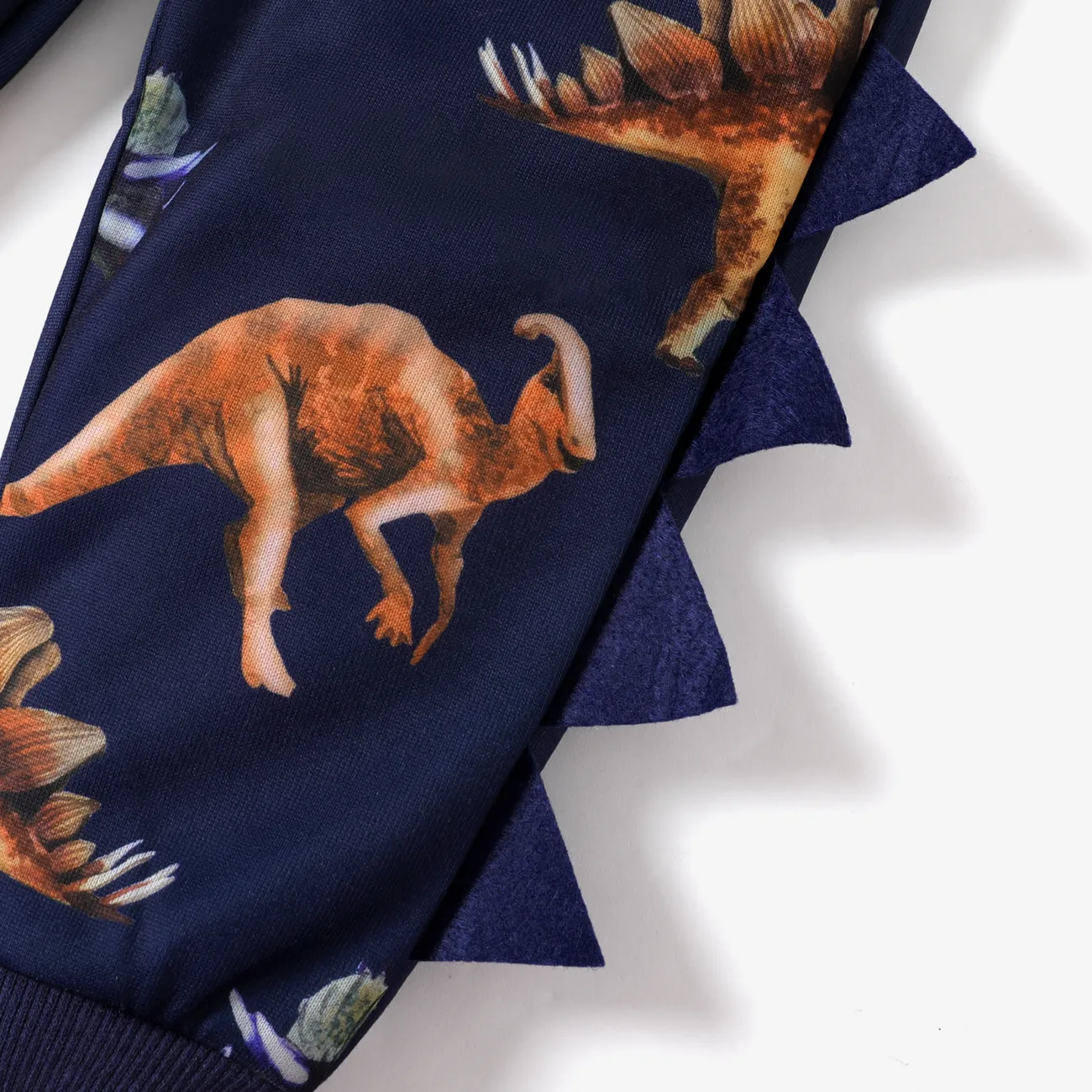 2 Stück Kleinkinder Jungen Stoffnähte Kindlich Dinosaurier Sweatshirt-Sets blau big image 1