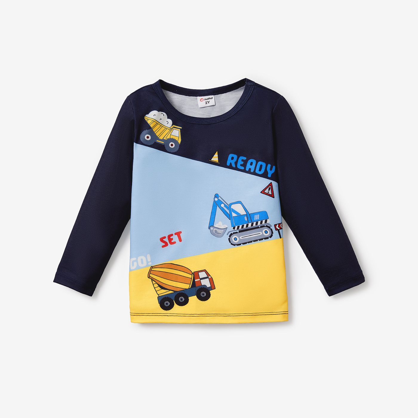 

Medium Thickness Childlike Building Toddler Boy Long Sleeve Tee