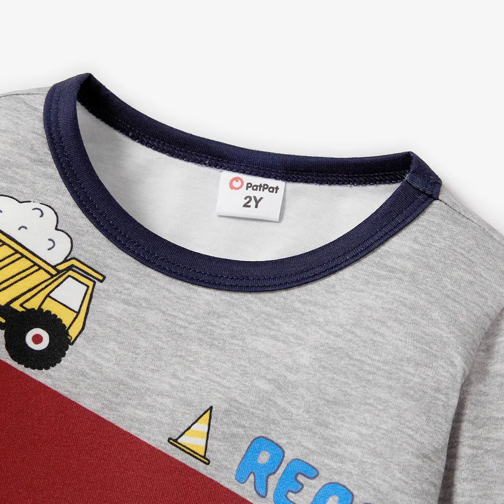 Medium Thickness Childlike Building Toddler Boy Long Sleeve Tee big image 3