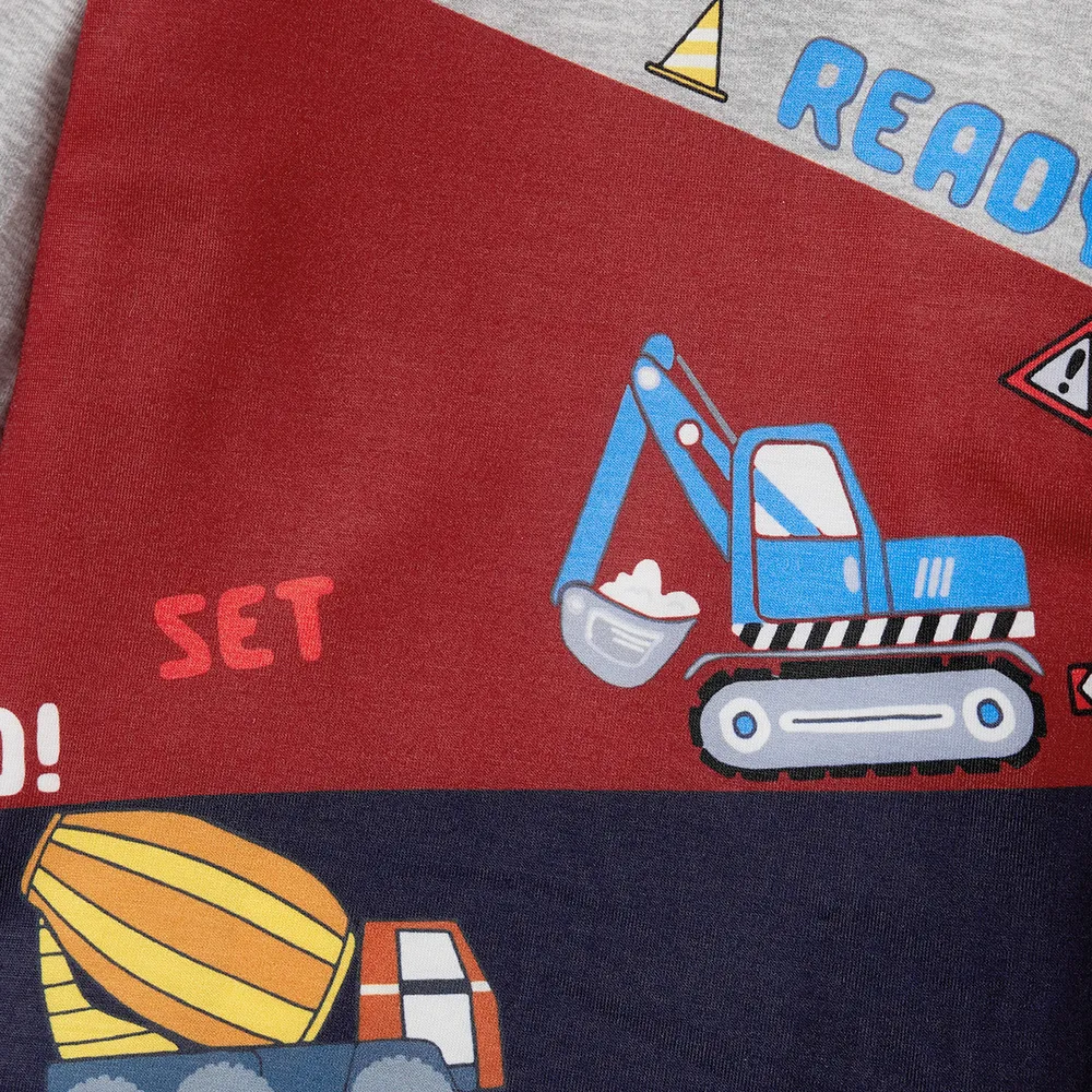 Medium Thickness Childlike Building Toddler Boy Long Sleeve Tee big image 5