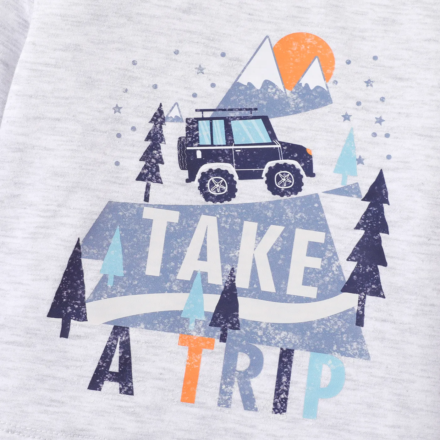 2pcs Baby Boy Casual Vehicle Pattern Bohemia Set Deep Blue image 5