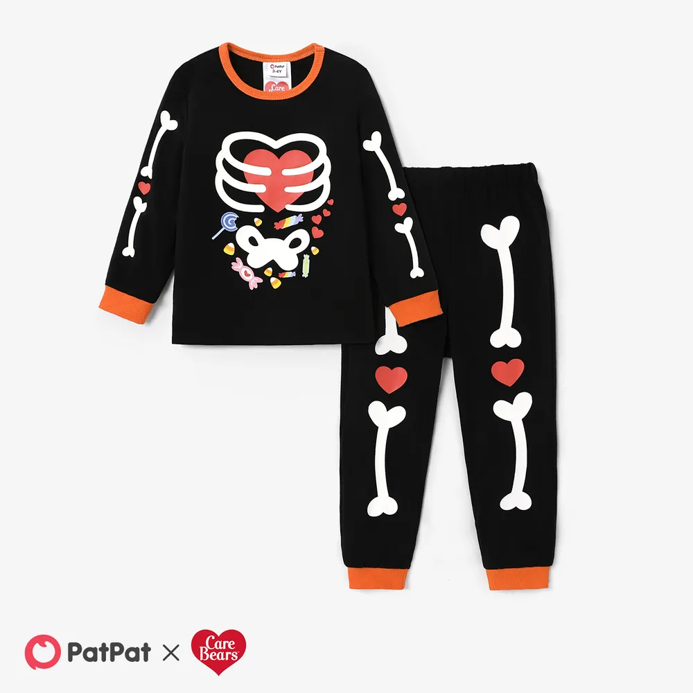 Care Bears Siblings Halloween Glow In The Dark Character Print Long-sleeve Set big image 9