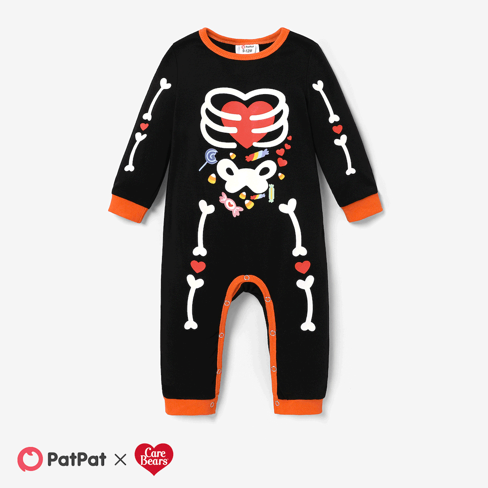 Care Bears Siblings Halloween Glow In The Dark Character Print Long-sleeve Set big image 1