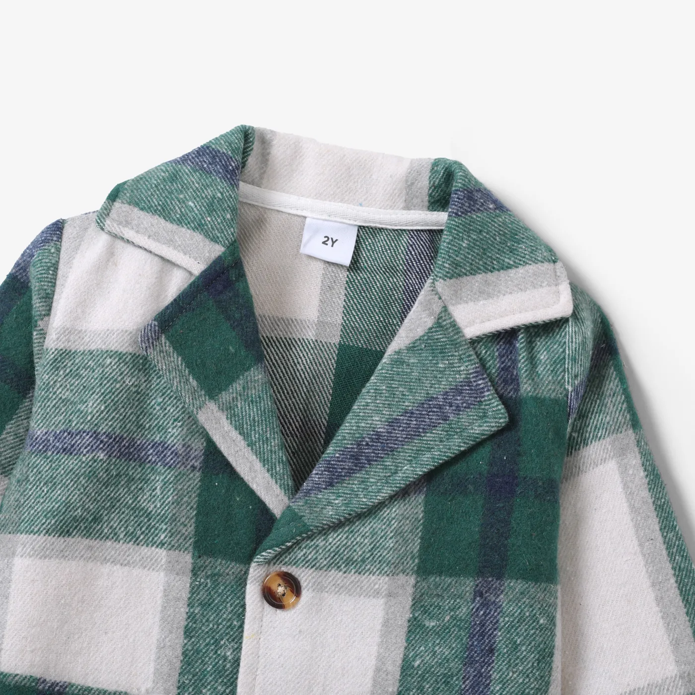 Toddler Boy/Girl Classic Grid Coat  Green image 4