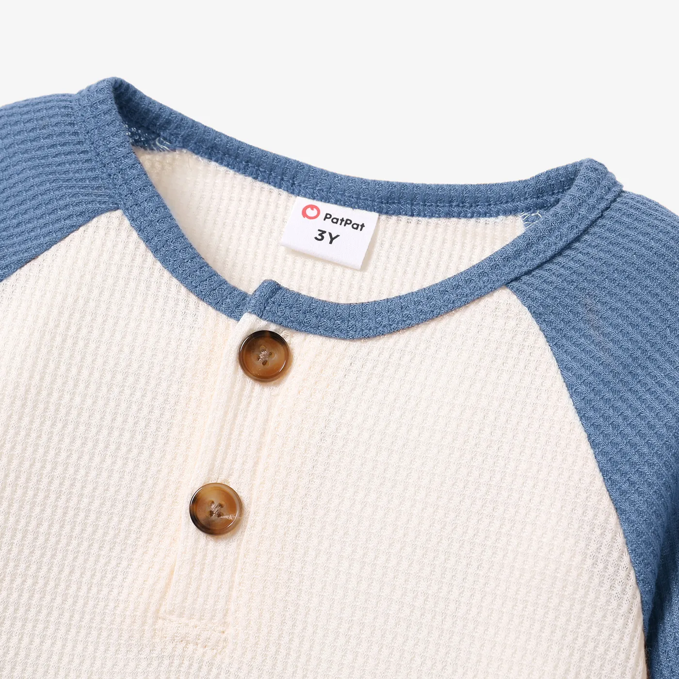 2pcs Toddler Boy Casual Solid Color-blocking Set Blue image 4
