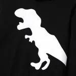 2-piece Toddler Boy Dinosaur Print Black Hoodie Sweatshirt and Pants Set  image 2
