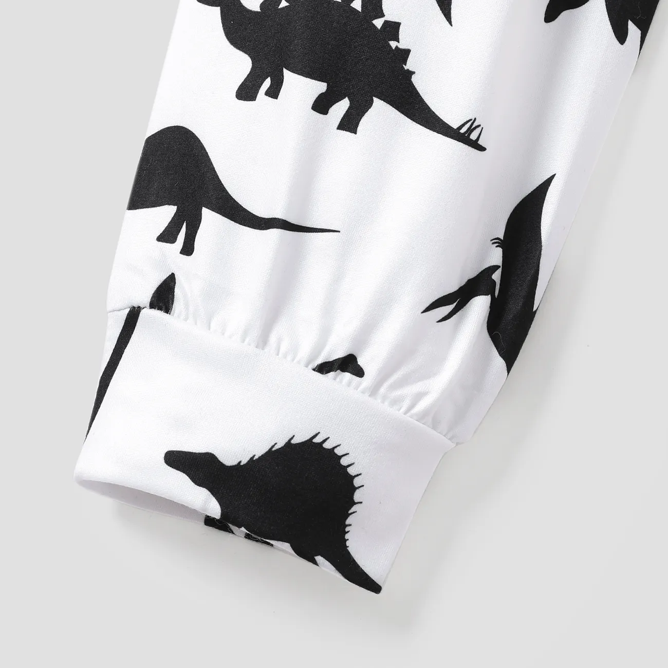 2 Stück Kleinkinder Jungen Lässig Dinosaurier Sweatshirt-Sets schwarz big image 1
