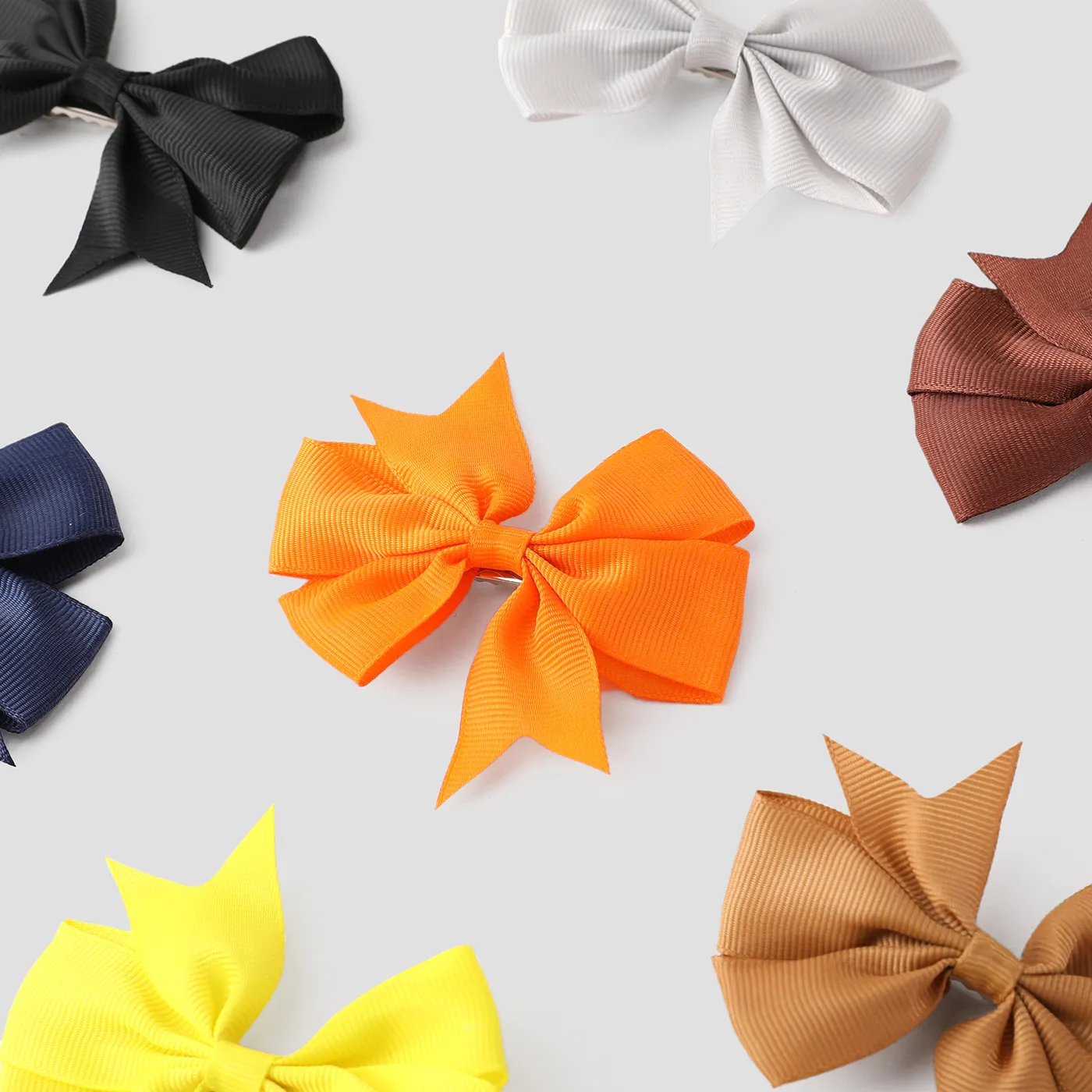 10-pack Bow Decor Solid Hair Clip White image 4