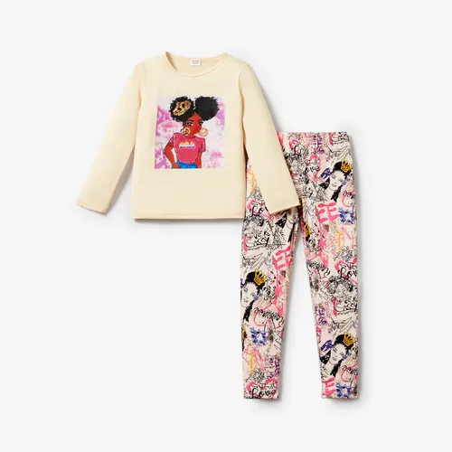 2PCS Kid Girl Fashionable Character Avant-garde Suit