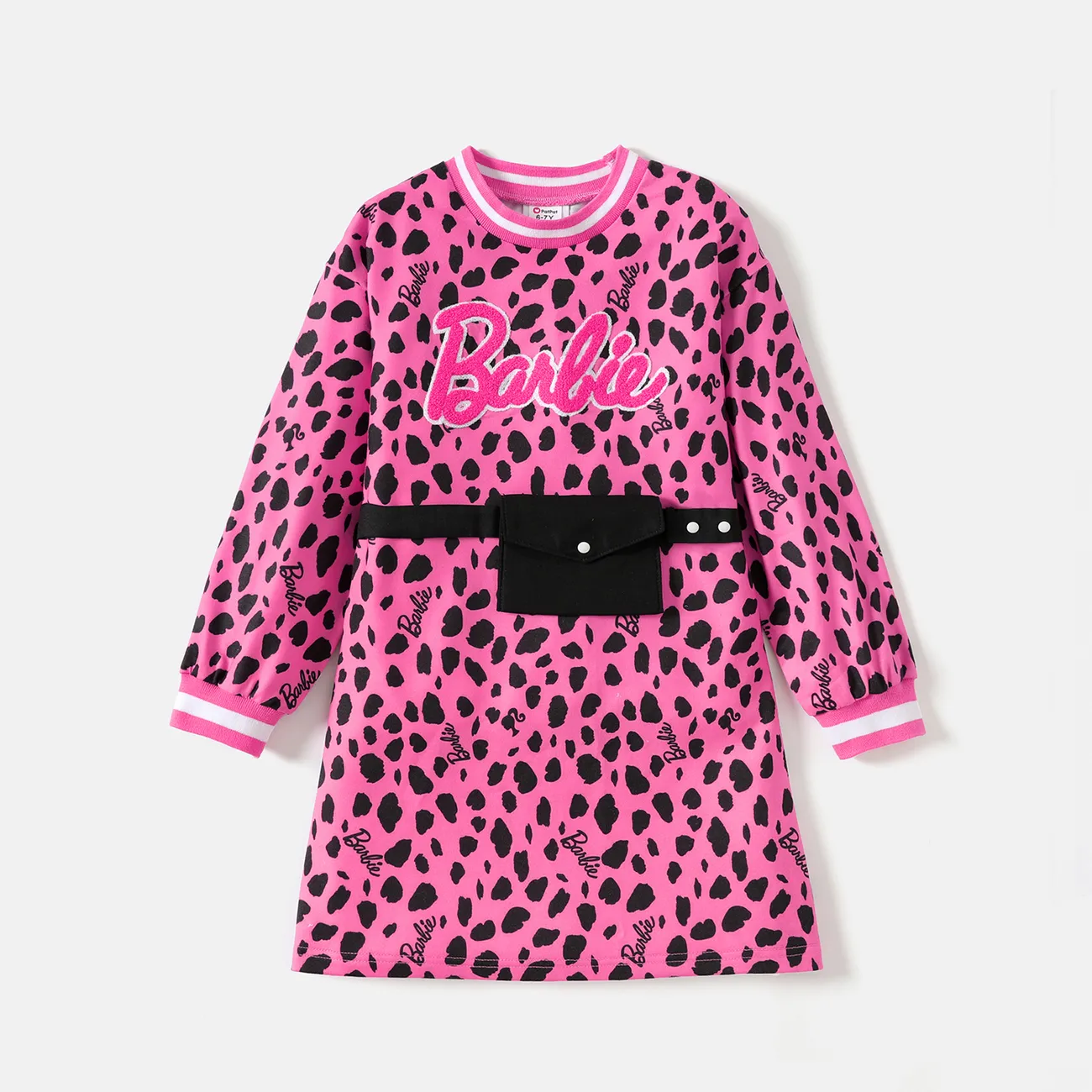 Barbie 2 Stück IP Mädchen Basics Leopardenmuster Kleider rosa big image 1