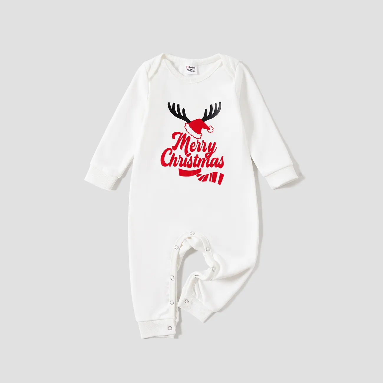 Look de família Natal Manga comprida Conjuntos de roupa para a família Tops big image 1