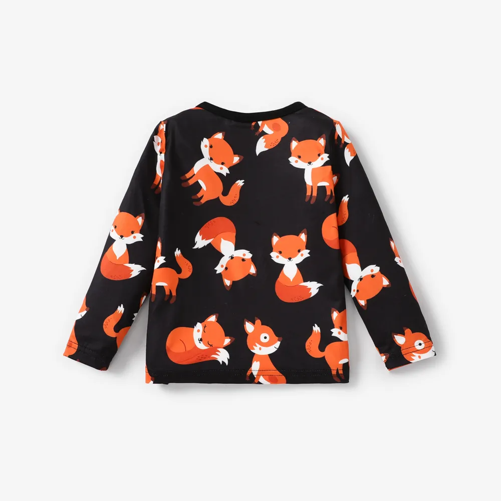 Kleinkinder Jungen Lässig Fuchs Langärmelig T-Shirts big image 4