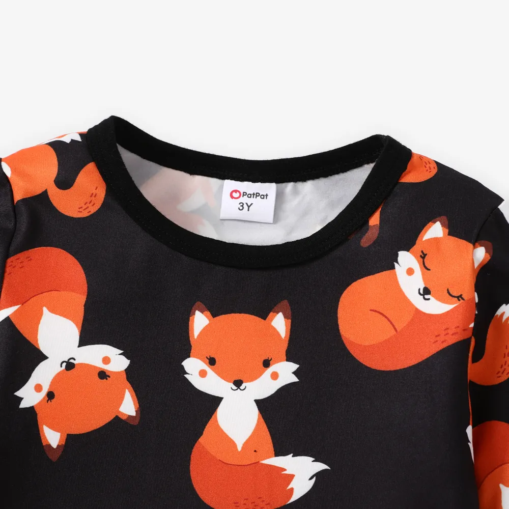 Kleinkinder Jungen Lässig Fuchs Langärmelig T-Shirts big image 2