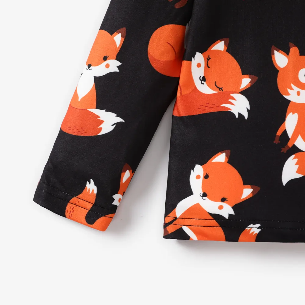 Kleinkinder Jungen Lässig Fuchs Langärmelig T-Shirts big image 3