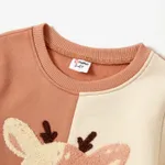 Family Matching Casual Color-block Reindeer&Letters Print Long Sleeve Tops  image 6