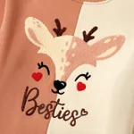 Family Matching Casual Color-block Reindeer&Letters Print Long Sleeve Tops  image 3