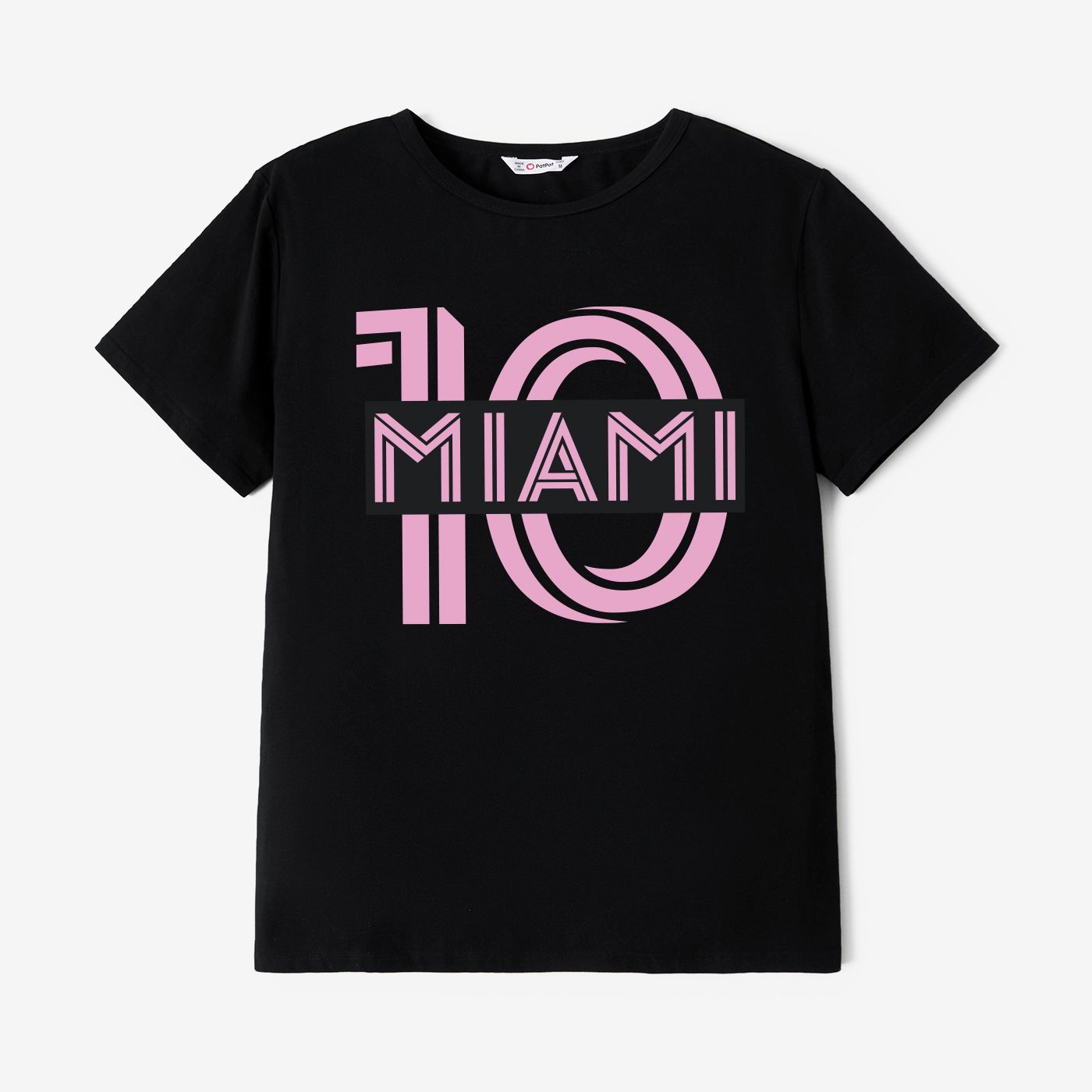 Family Matching Pink 10 Print Short-sleeve Tops