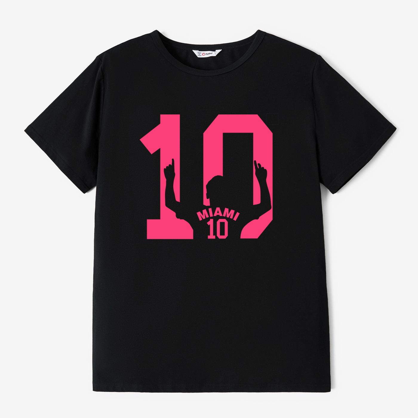 Family Matching Pink 10 Print Short-sleeve Tops