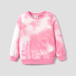Criança Unissexo Tie-dye Pullover Sweatshirt Rosa