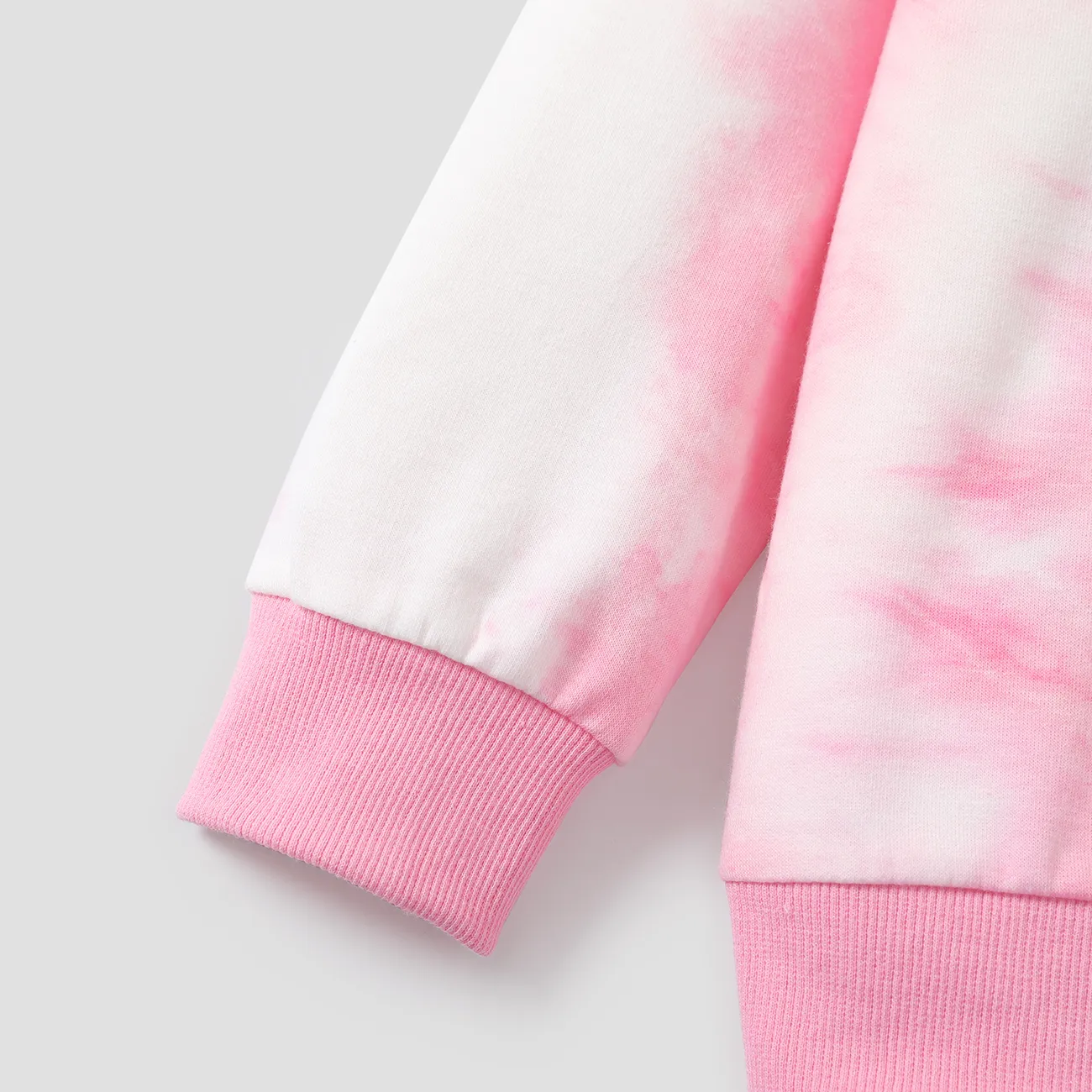 Kinder Unisex Batikmuster Pullover Sweatshirts rosa big image 1