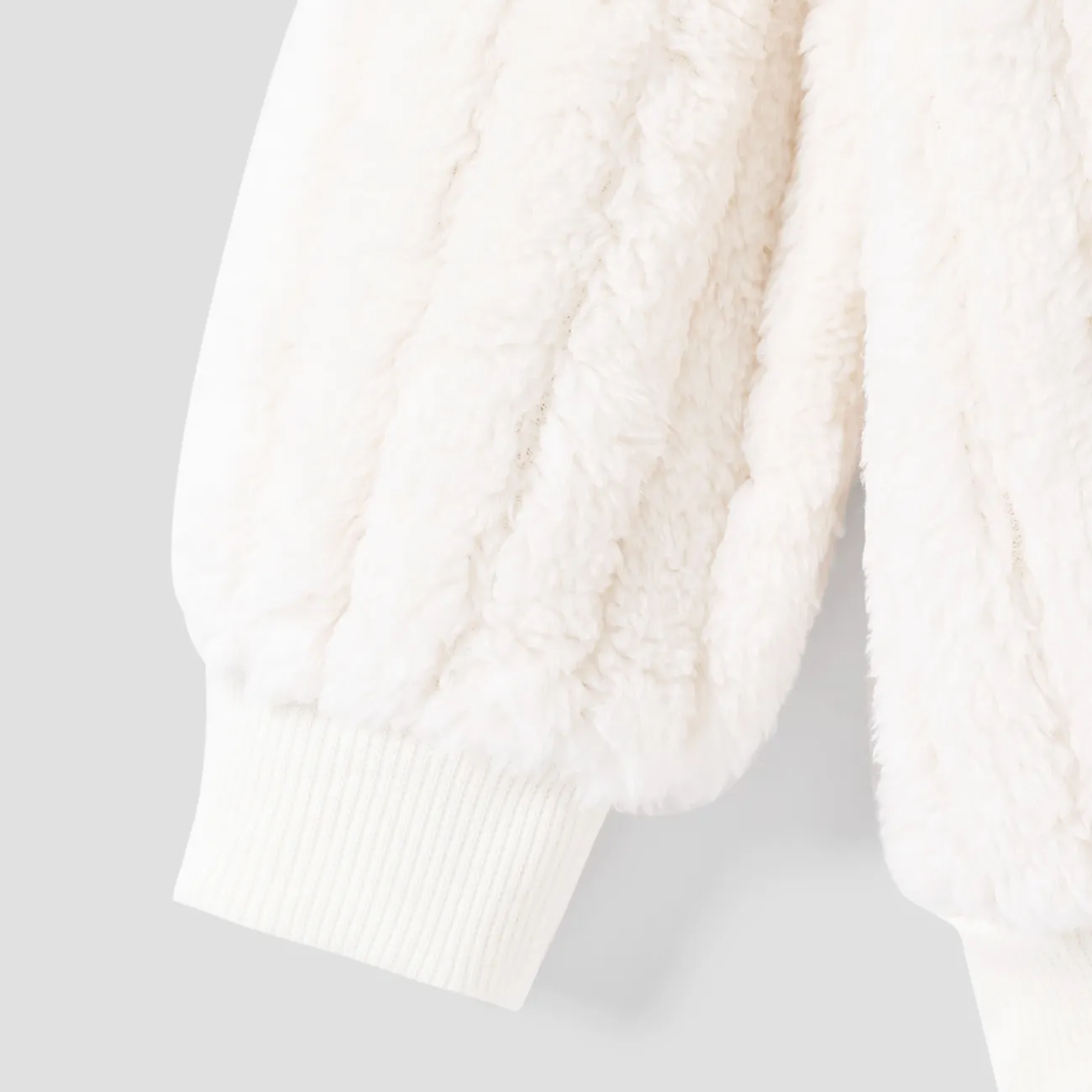 Toddler Boy/Girl Bear print Fleece Sweatshirt/Jeans/Zipper Boots/warm hat and scarf set OffWhite big image 1