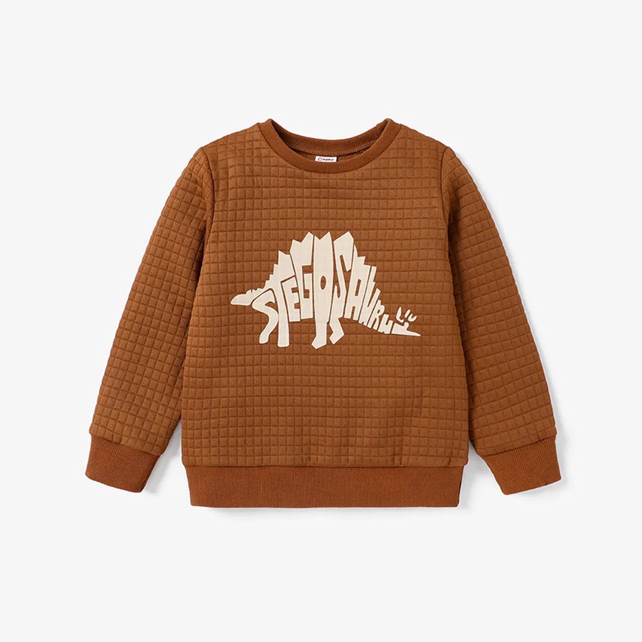 Kid Boy Childlike Dinosaur Letter Pattern Sweatshirt  big image 1