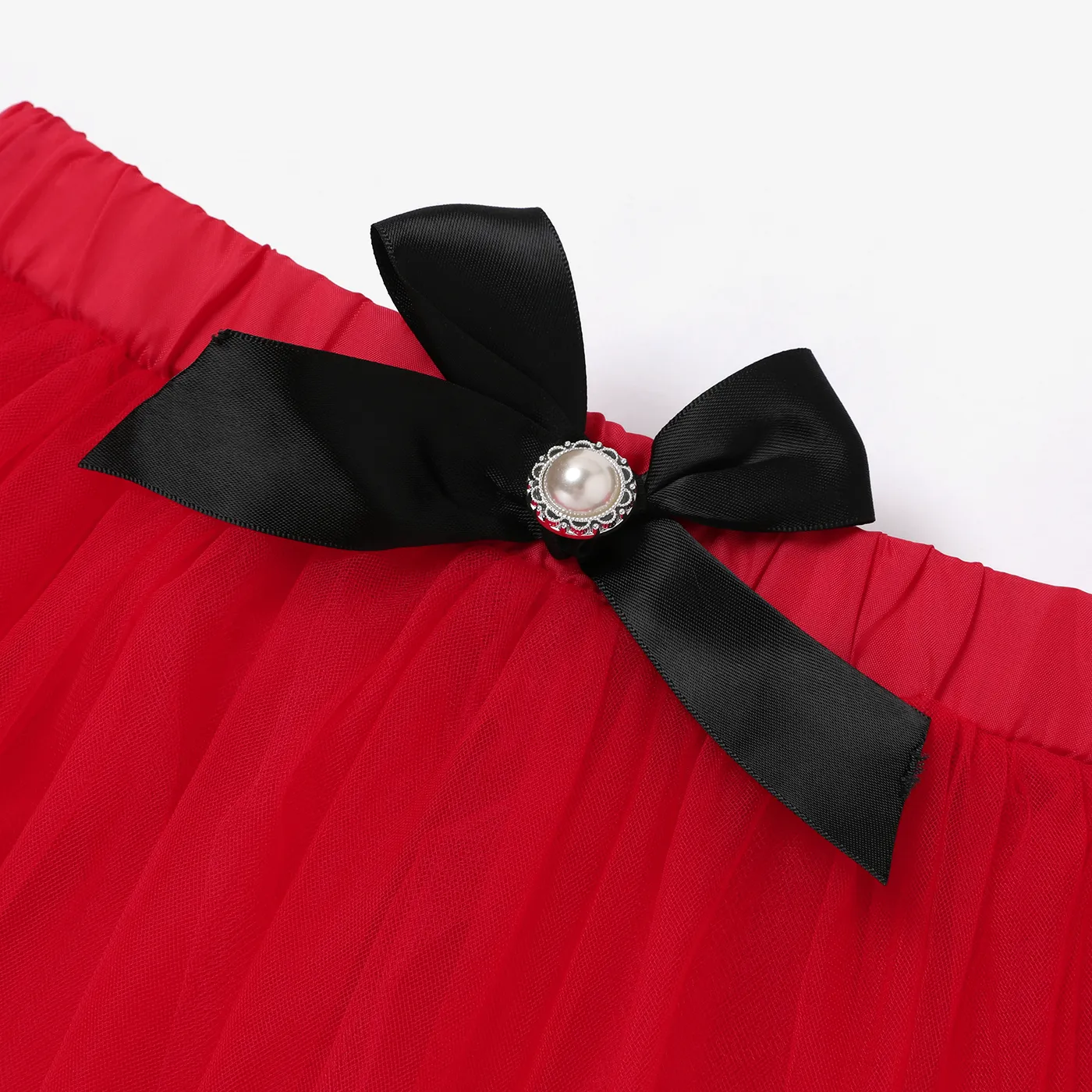 Baby Girl Christmas Multi-layered Skirt  Red image 2