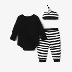 3pcs Baby Boy Childlike Elephant and Stripe Pattern Long Sleeves Romper Set  image 2