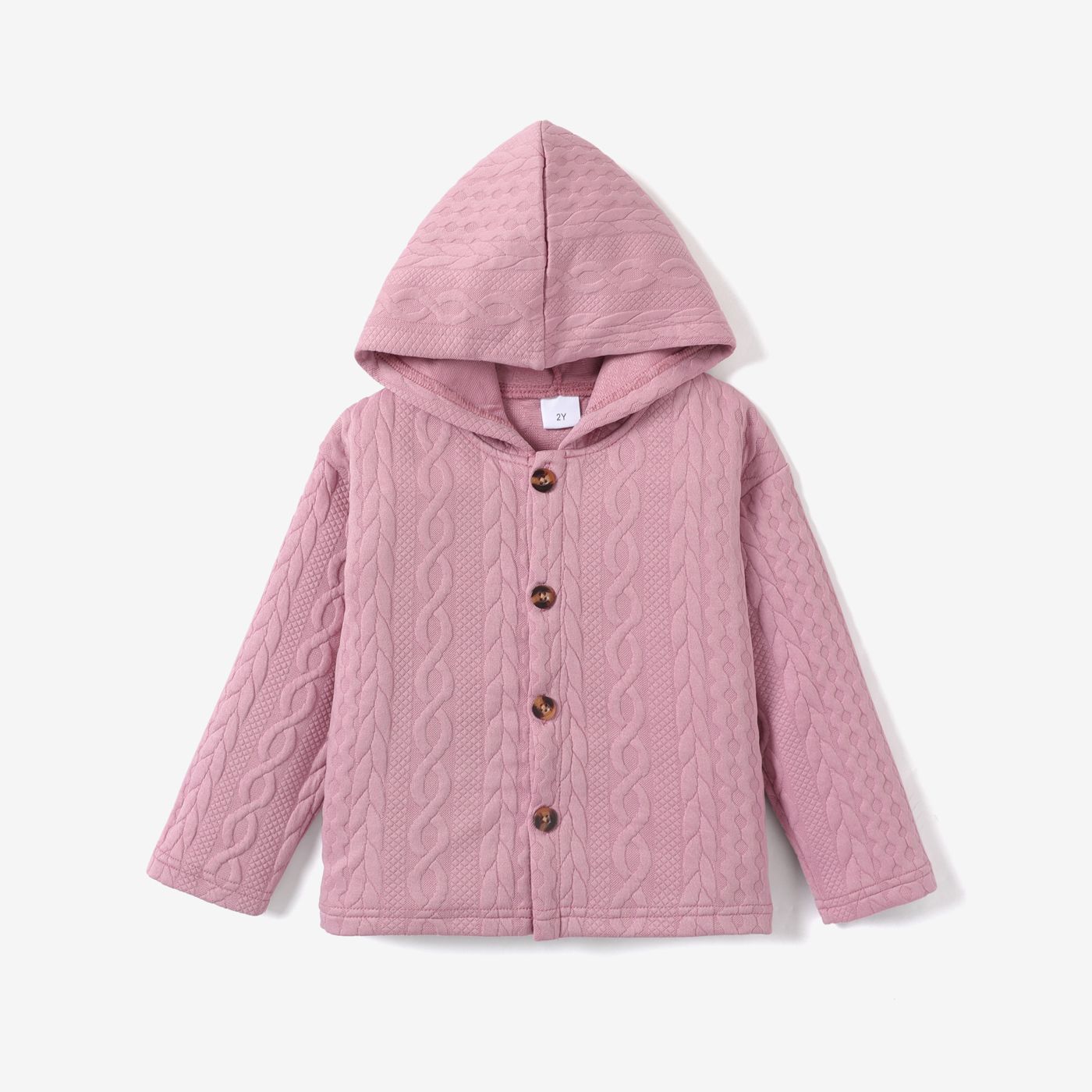 Kid Boy/Girl Solid Color Hooded Coat