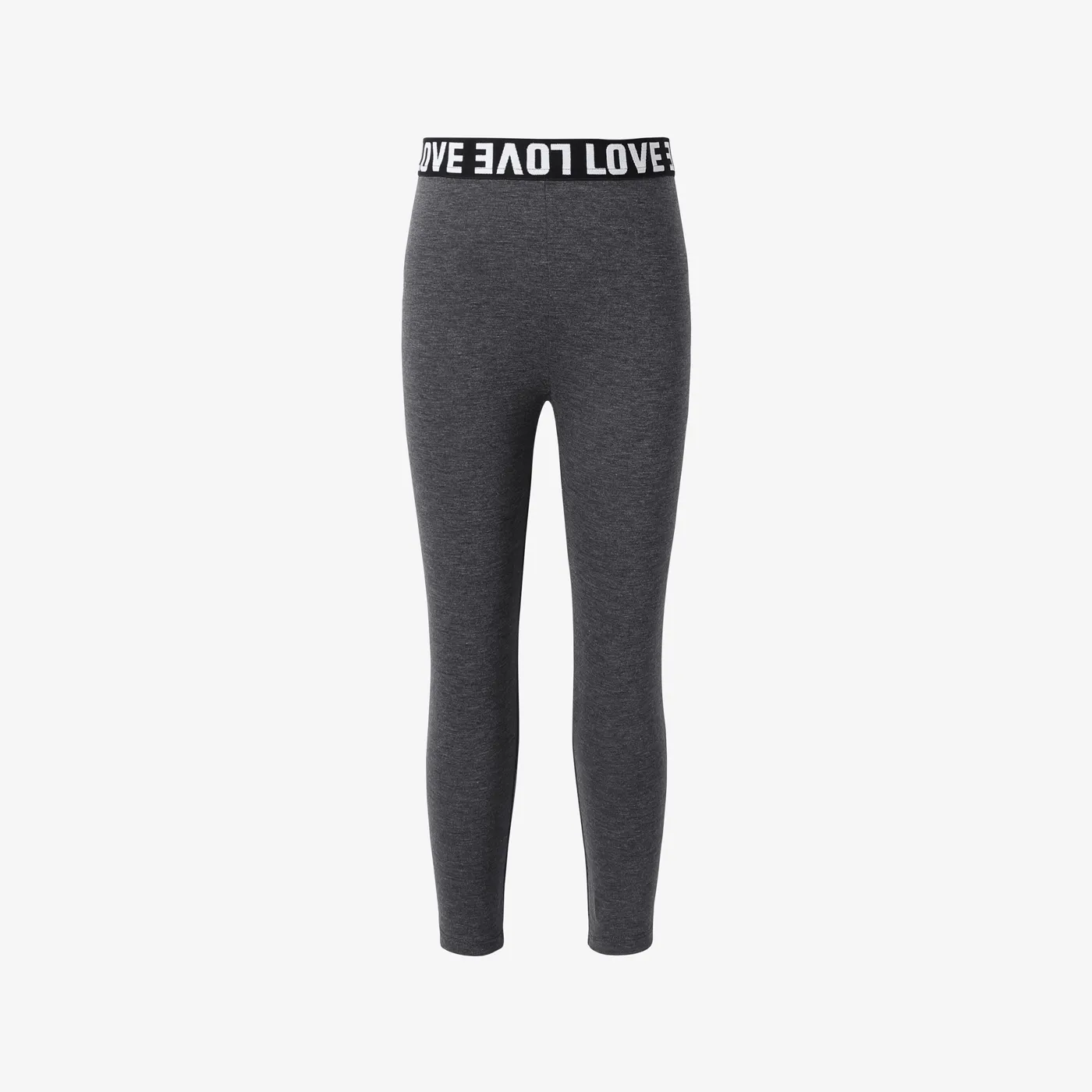 Kid Girl Avant-garde Letter Leggings
 Black big image 1