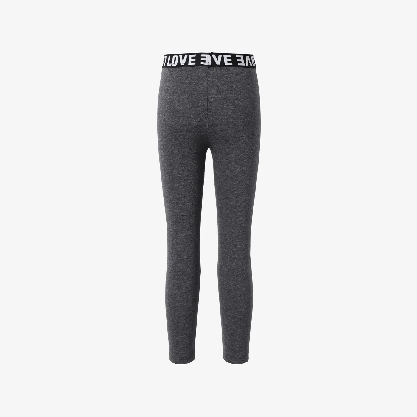 Kid Girl Avant-garde Letter Leggings
 Black image 3
