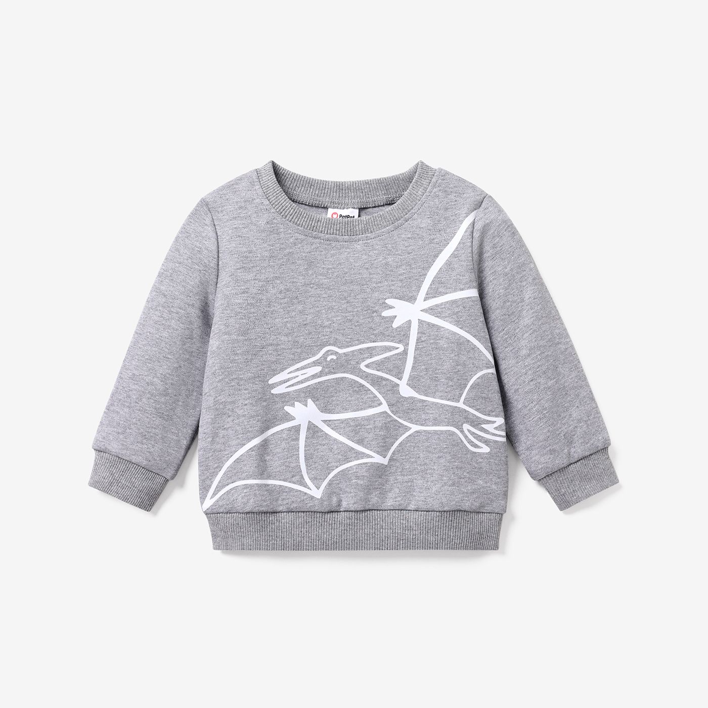 Childlike Animal Pattern Dinosaur Long Sleeve Pullover Pour Baby Boy