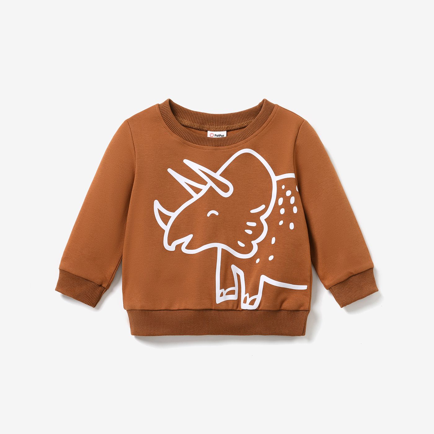 Childlike Animal Pattern Dinosaur Long Sleeve Pullover Pour Baby Boy