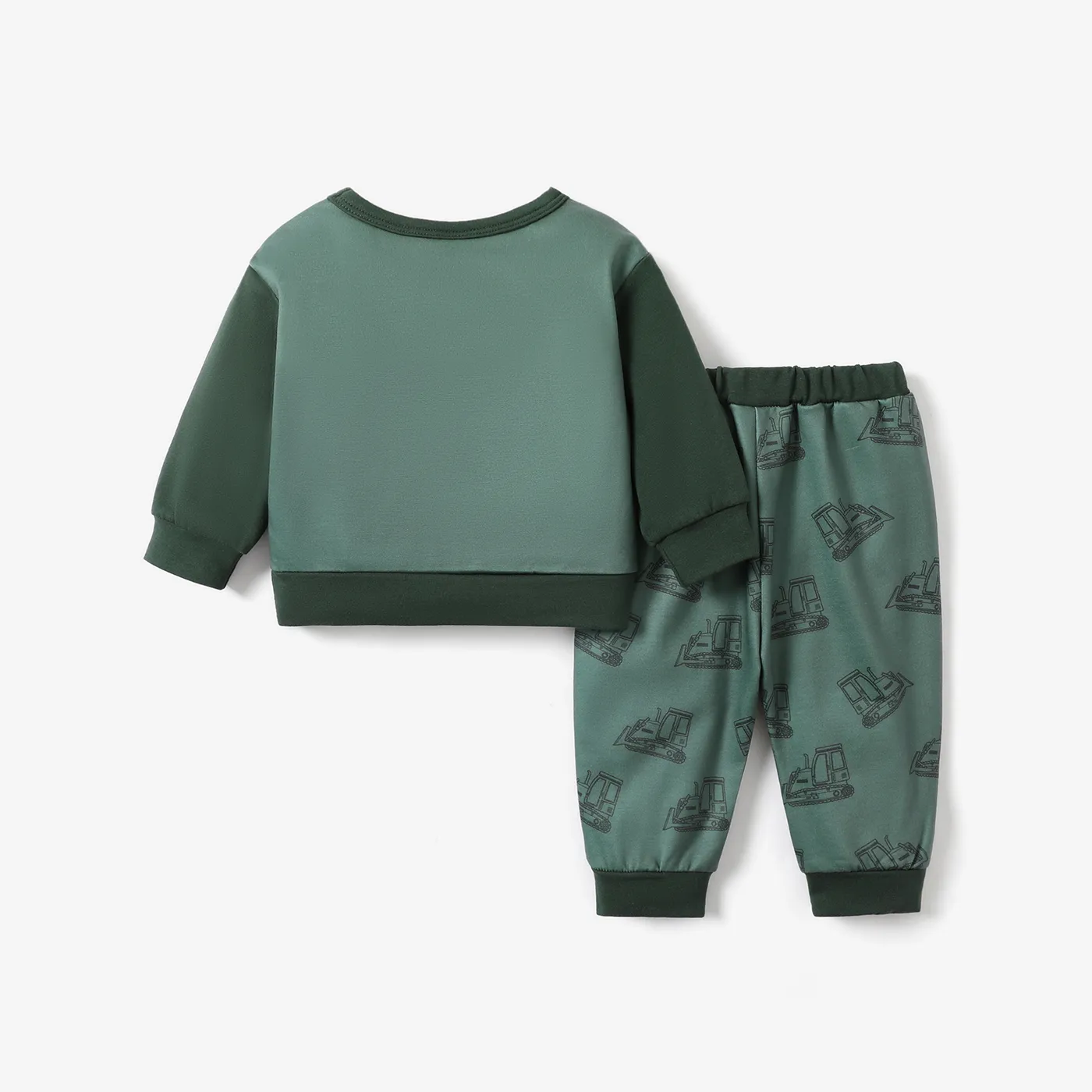 2pcs Baby Boy Building Pattern Casual Long Sleeve Set   image 2
