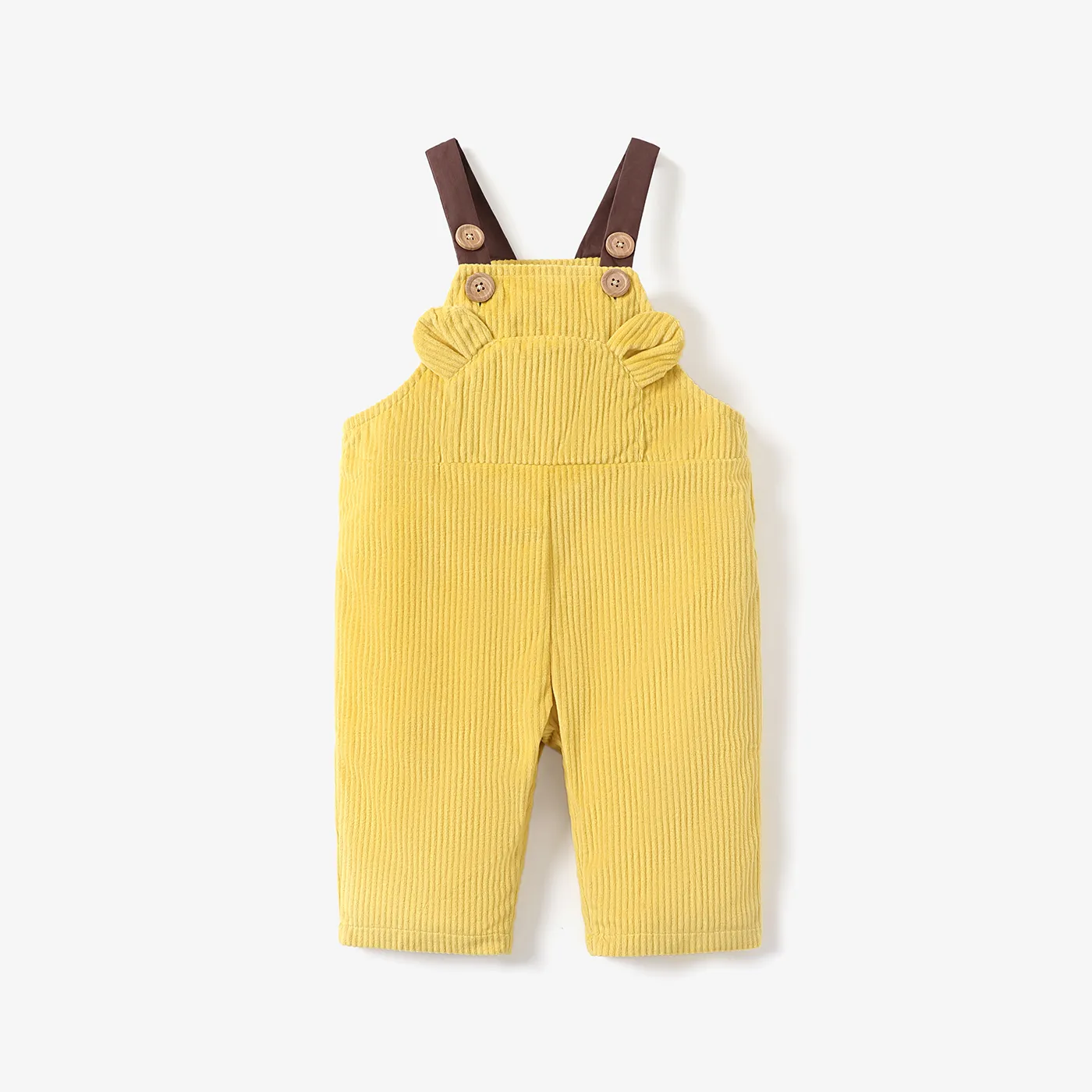 Baby Boy Solid Overalls Ginger